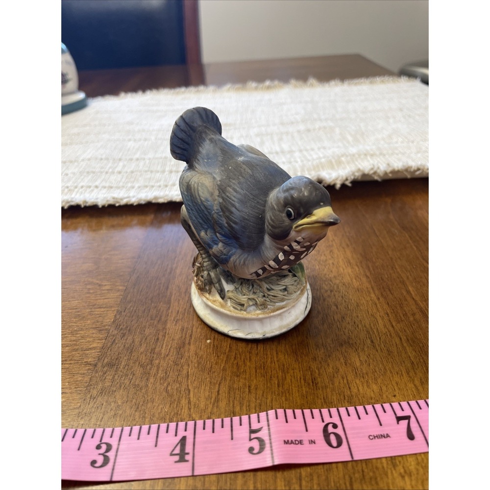 Lefton Eastern Bluebird Figurine Hand Painted Porcelain Japan Figurine KW 1637‎